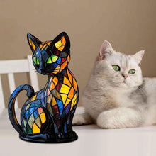 Lade das Bild in den Galerie-Viewer, Leuchtkatze – handgefertigte Lampe, die Herzen erstrahlen lässt