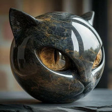 Lade das Bild in den Galerie-Viewer, Mystica – Die schwarze Wächterkatze aus Stein