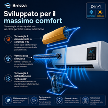 Lade das Bild in den Galerie-Viewer, Brezza Pro – Condizionatore Portatile & Riscaldatore senza Installazione | 2-in-1 | Fino a 51 m²