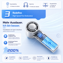 Carica l'immagine nel visualizzatore di Gallery, EisLuft Pro™ - Persönlicher Ventilator mit aktiver Sofortkühlung — 199 Stufen, ein Knopfdruck, sofort spürbar kühler.