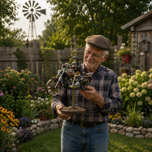 Carica l'immagine nel visualizzatore di Gallery, Cavaliere Fiammeggiante – Elica eolica Chopper - Fatto a mano 85 cm