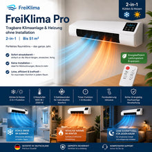Lade das Bild in den Galerie-Viewer, Brezza Pro – Condizionatore Portatile & Riscaldatore senza Installazione | 2-in-1 | Fino a 51 m²