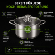 Lade das Bild in den Galerie-Viewer, TitanPur Pro – Beschichtungsfreier Titan-Topf ohne PFAS & PTFE | 24 cm