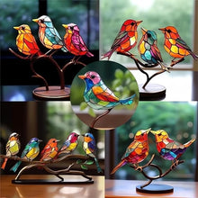 Lade das Bild in den Galerie-Viewer, Handgefertigte Farbenfrohe Vogelskulptur - perfekt für Zuhause, im Büro oder als Geschenk