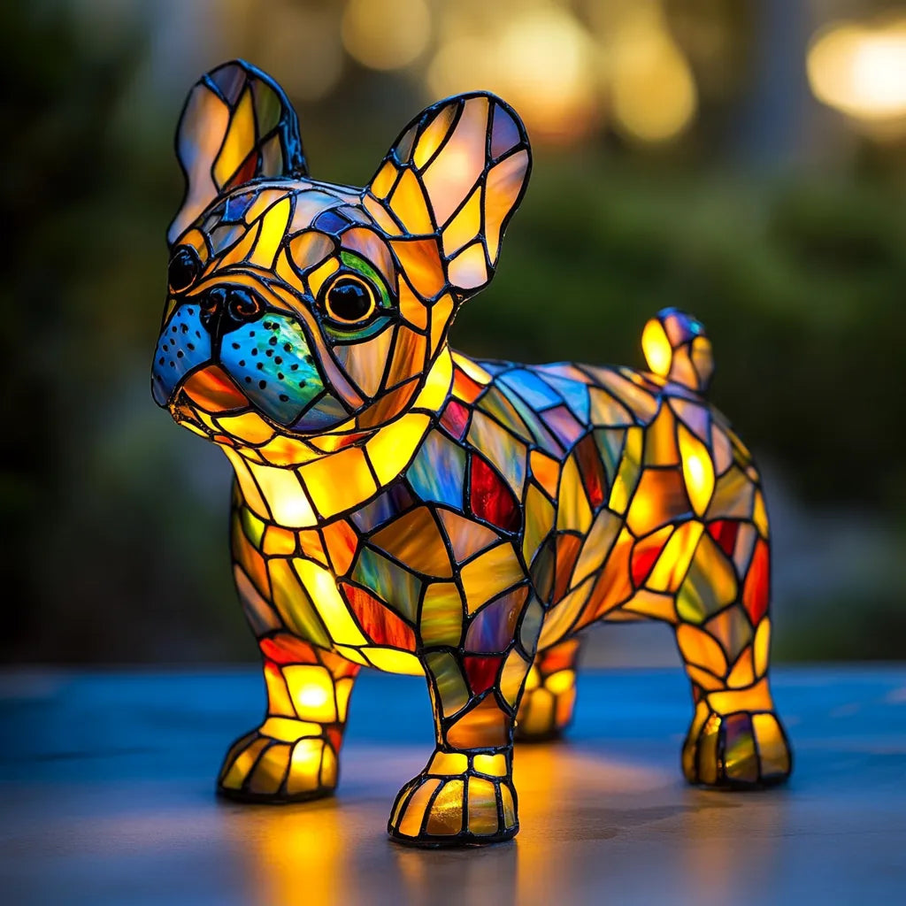 Leuchthund - handgefertigte Lampe, die Herzen erstrahlen lässt