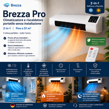Lade das Bild in den Galerie-Viewer, Brezza Pro – Condizionatore Portatile &amp; Riscaldatore senza Installazione | 2-in-1 | Fino a 51 m²