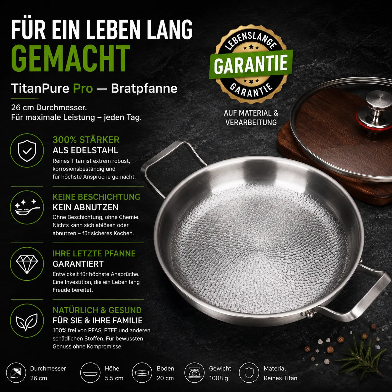 TitanPure Pro — Bratpfanne