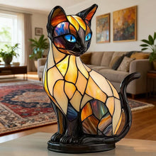 Lade das Bild in den Galerie-Viewer, Luna Leuchtkatze – handgefertigte Lampe, die Herzen erstrahlen lässt
