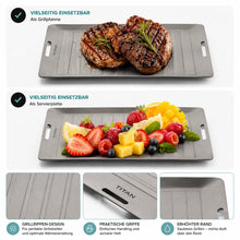 Carica l'immagine nel visualizzatore di Gallery, TitanPure Pro — Set per vassoio da griglia Camping &amp; BBQ | Senza PFAS | Con pinza
