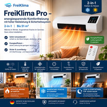 Lade das Bild in den Galerie-Viewer, FreiKlima Pro – energiesparende Komfortheizung mit hoher Heizleistung &amp; Sicherheitssystem
