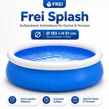 Carica l'immagine nel visualizzatore di Gallery, Frei Splash – Aufblasbarer Aufstellpool für Garten &amp; Terrasse
