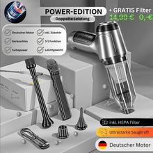 Lade das Bild in den Galerie-Viewer, TurboClean Pro Handstaubsauger - Power Edition doppelt so viel Leistung inkl. GRATIS Filter Set
